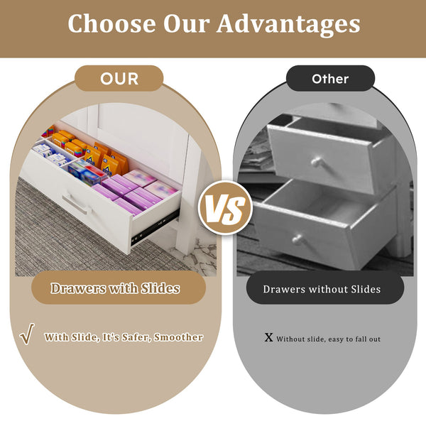 English Elm Modern 43" Bathroom Vanity With Durable Carrara White Top, Stylish Storage, And Soft-Closing Drawers W509S00142