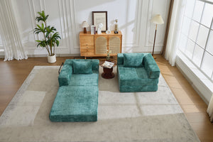 English Elm Compression Convertible Floor Sofa Bed - Cozy Chenille Loveseat For Small Spaces, No Assembly Needed! W3723P345641
