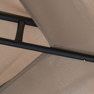 English Elm Outsunny 9.6' X 9.6' Vented Patio Gazebo With Mesh Netting, Durable Steel Frame For Outdoor Relaxation W2225P174196-GIGA