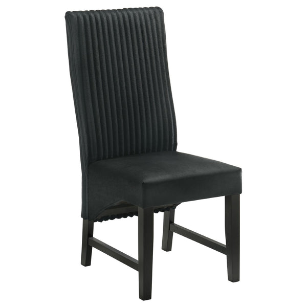 English Elm Dempsey Corduroy and Velvet Upholstered Dining Chairs with Tall Back Set of 2 B062P440298
