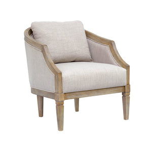 English Elm Accent Chair Reclaimed Wood Frame Jacquard Upholstery Foam Seat 27"W Mid-Century Accent Comfort B035P148422