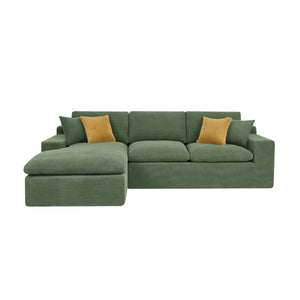 English Elm Coffee-bean Sculptural Sectional Sofa with Pod Cushions for Modern Living Rooms B2748S00126