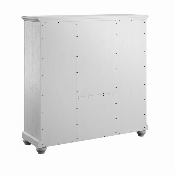 English Elm Wallace & Bay - Gray 12-Drawer Master Chest With Cabinet — Coastal Farmhouse Wood Dresser, Soft Gray Finish, 56" H B361P384422