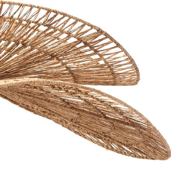 English Elm Woven Jute Pendant Shade Handcrafted Bohemian Ceiling Accent for Warm Ambient Glow B2750P467863