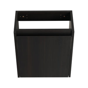 English Elm 16" Bathroom Vanity Sink Combo for Small Spaces — Compact Engineered Wood Cabinet with Ceramic Basin, Moisture-Resistant Finish and Hidden Handle, Easy Assembly Black W1972P190340
