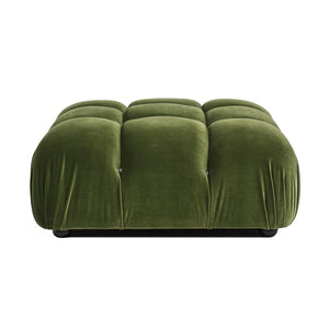 English Elm Jennifer Taylor Home - Marcel 36" Bubble Modular Cocktail Ottoman with Bouclé Upholstery, Low 15" Seat, Luxe Foam Support Olive Green B2719P238415