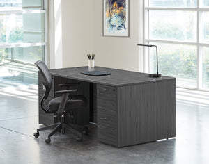 OSP Home Furnishings Napa Executive Desk with Dual Pedestal Storage for a Polished Home Office NAPSGW-TYP2