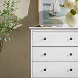 4-Drawer Solid Wood Dresser White BR4DDRWH-T Walker Edison