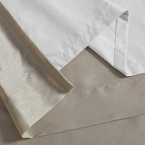 English Elm Twist Total Blackout Curtain Panel In Pewter 50X95" - Elegant Foam Back, Noise Reduction & Energy-Saving B03598299-GIGA