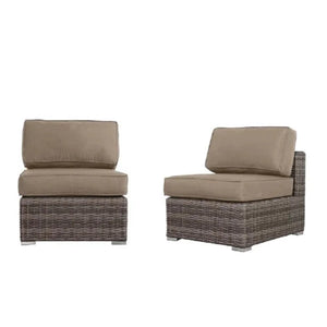 English Elm Fully Assembled 6-Piece Outdoor Hdpe Wicker Seating Group With Cushions For Stylish Relaxation B120S00157