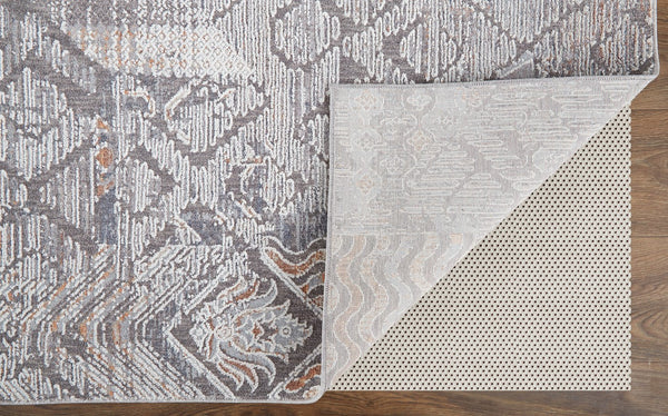 Feizy Rugs Francisco Abstract Geometric Rug - Transitional Southwestern Design For A Stylish Living Space Ivory,Gray Polyester,Polypropylene Fra39ggfivygryf00