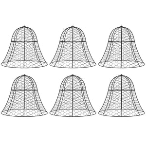 English Elm Outsunny Stackable Garden Crop Cages - 6 Pack Metal Cloche Protectors For Plants, 16" X 13" W2225P174485-GIGA