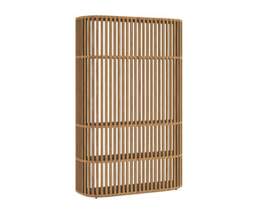 Sunpan Tessa Bookcase - Exquisite Natural Mango Wood Design With Unique Imperfections, Curved Frame & Craftsmanship Brown Wood 109602