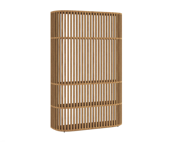 Sunpan Tessa Bookcase - Exquisite Natural Mango Wood Design With Unique Imperfections, Curved Frame & Craftsmanship Brown Wood 109602