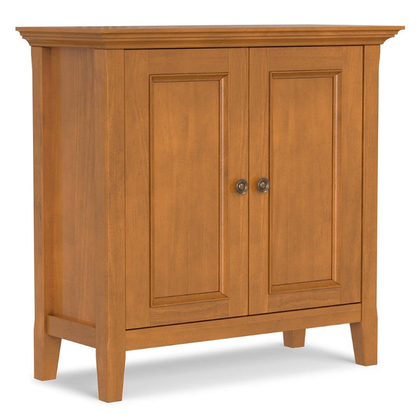 English Elm Amherst Solid Pine Storage Cabinet French Finish Transitional Style for Entryway or Living Room Brown B136P436056