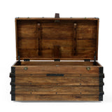 Christopher Knight Home® - Noble House - Wagner Handcrafted Boho Wood Storage Trunk with Latches