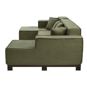 English Elm Swivel Barrel Accent Chair Chenille Tufted Round Club Seat for Living Room Lounge Green N719S002220F