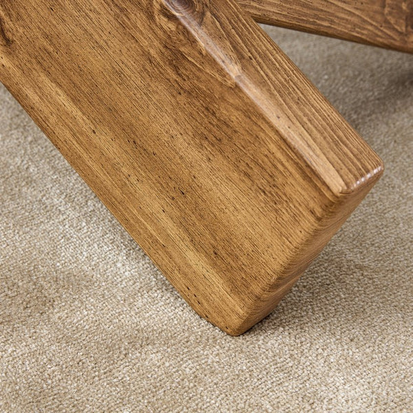 English Elm Circular glass coffee table 33.4" Modern round tempered glass top with wood MDF legs, 130 lb capacity, easy assembly W1151P143350