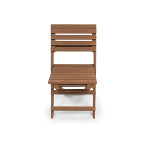 English Elm Coastal Bay Recycled Hdpe Folding Bistro Chair for Patio and Balcony Use Teak B2745P409659