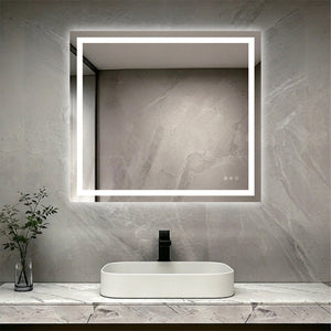English Elm 40" Led Vanity Mirror Dual Front Back Lighting Anti-fog Dimmable Bathroom Wall Mount W1920P493149