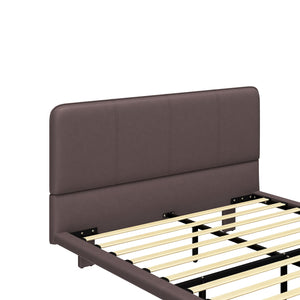 English Elm Christopher Knight Home® - Floating Bed Frame Modern PU Leather Platform Full Size with Under-Bed LED Lights, Durable, Easy Assemble Coffee 56.5 L x 21 W x 7 H N761P206085C