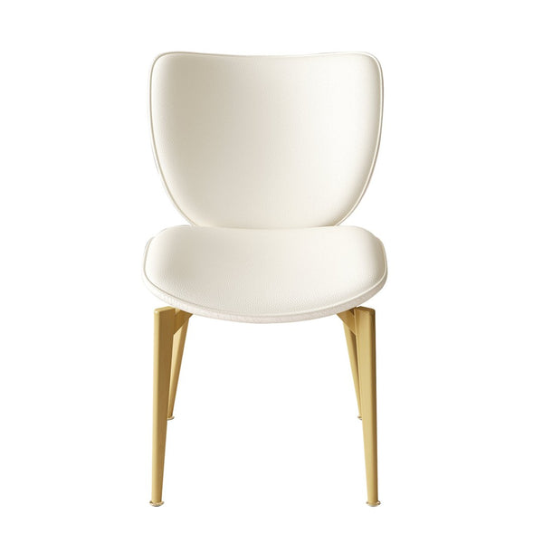 English Elm Set Of 2 Elegant Pu Leather Dining Chairs With Gold-Plated Steel Legs For Modern Home Décor W509P375683-GIGA