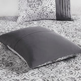 Madison Park Emilia Traditional 12 Piece Jacquard Comforter Set with Bed Sheets MP10-8439 Silver