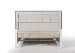 English Elm Naima Queen Storage Bed with Low-Profile Frame, 2 Drawers, Dovetail Construction & Sparkle Trim White 29 L x 21 W x 14 H B2726S00513