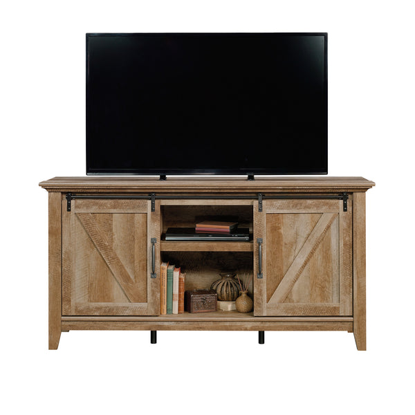 English Elm Credenza, Elegant Brown Tv Stand For 70" Tvs With Adjustable Shelves & Cable Management Solutions B356P402611