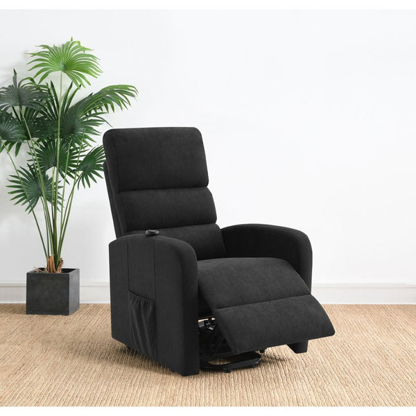 English Elm Royston Channel Back Power Lift Recliner with Remote and Pocket Coil Fabric Seat B062P440092