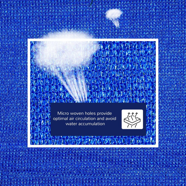 English Elm Outsunny 24' X 24' Uv-Blocking Sun Shade Sail Canopy For Patios, Decks, Gardens, And Pools, Blue W2225P174221-GIGA