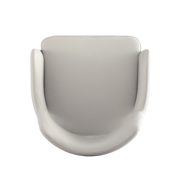 English Elm Tremont Metal Vegan Leather Armchair - Modern Stone Gray Design For Stylish Comfort & Durability B365P397742-GIGA