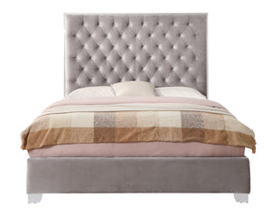 English Elm Wallace & Bay - Wallace & Bay  Artet Gray Queen Upholstered Bed