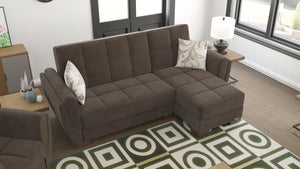 English Elm Primenest Versatile Upholstered Chaise Lounge - Convertible Sleeper With Storage & Pillows Included B030P303518-GIGA