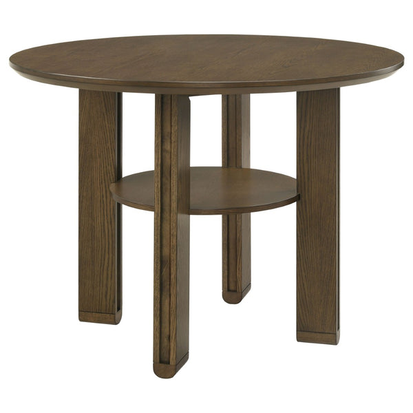 English Elm Aston Mid-century Counter Height Dining Set Walnut Finish Bentwood Chairs for Kitchen B062S01623