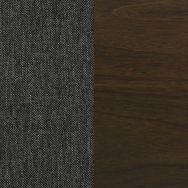 English Elm Paloma Grey/Dark Walnut Solid Back Side Chairs Set of 2 — Modern Padded Dining Seats, Sturdy Asian Hardwood B062P344882