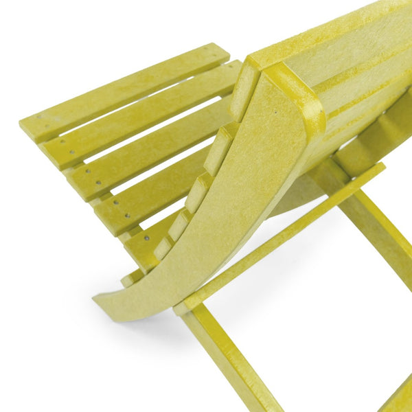 English Elm Grandcourt Recycled Hdpe Outdoor Folding Chair with Marine Grade Hardware for Patio Use Yellow B2745P409676