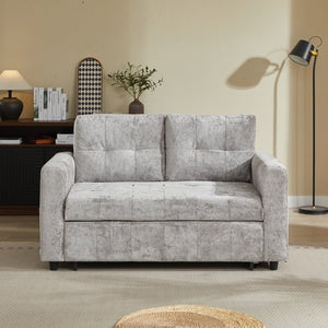 English Elm Modern Chenille Tufted Sleeper Sofa with Usb Port and Storage for Guest Rooms W1183S00025