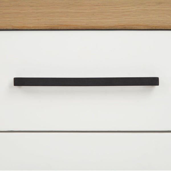 English Elm Steve Silver - Magnolia White Server with Lighted Cabinet, Soft-Close Doors, 4 Adjustable Glass Shelves, 63.9" B081P157034