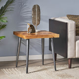 Christopher Knight Home® Handcrafted Parquet Side Table with Mango Wood Top | Boho Design | 22.00