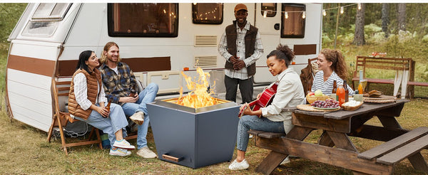 English Elm Cyberpit Smokeless Fire Pit 25" - Portable Stainless Steel Design With Pull-Out Ash Pan & Easy Transport W944P272798