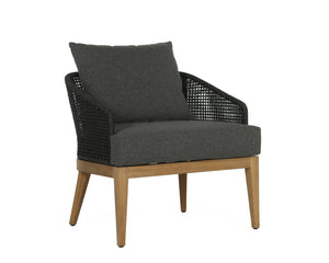 Sunpan Capri Lounge Chair - Stylish Outdoor Seating with Durable Teak Base and Weather-Resistant Fabric Natural / Gracebay Grey