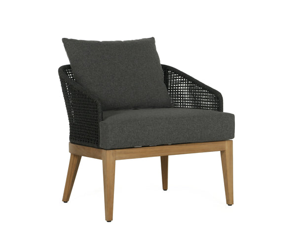 Sunpan Capri Lounge Chair - Stylish Outdoor Seating with Durable Teak Base and Weather-Resistant Fabric Natural / Gracebay Grey