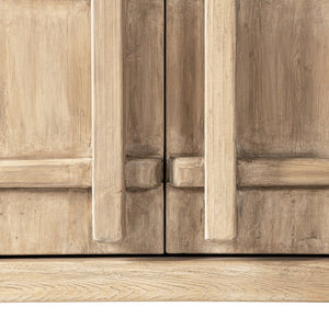 English Elm Rowan Reclaimed Pine Two Door Accent Cabinet with Carved Handles Rustic Storage B2719P474453