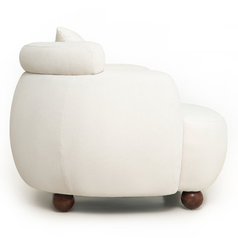 English Elm Nordic Chenille Bucket Chair Deep Cushioned Seat for Living Room Reading Lounge Ameican White Oak W2901P489485