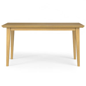 English Elm Colby Solid Wood Dining Table with Tapered Legs, 6-Seater Rectangular Top, Durable Lacquer Finish Oak B136P203492