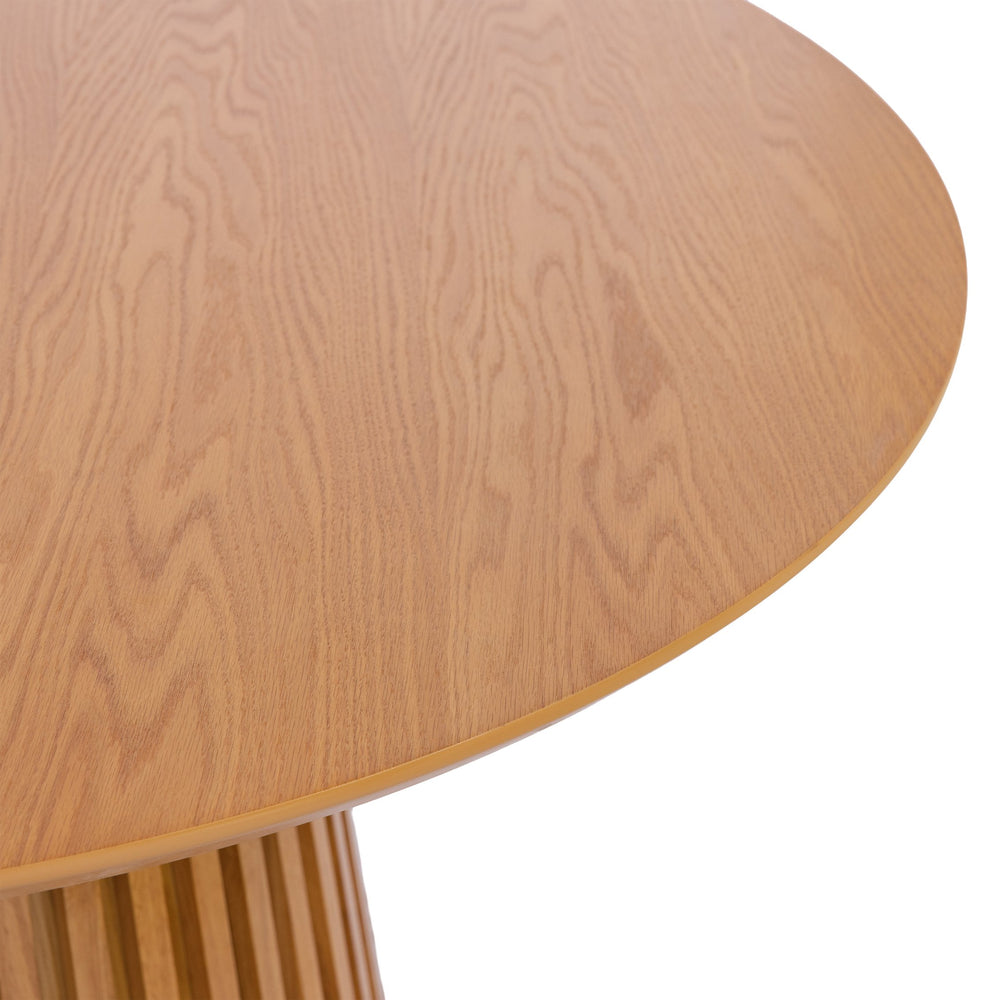 English Elm Dining Table Oval Solid Wood Extendable Natural Finish for Flexible Seating Gatherings N768P399829N