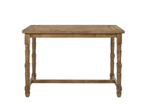 English Elm Farsiris Weathered Oak Counter Height Table with 2 Storage Drawers, 36mm Top, 100lb Capacity B2726P315550