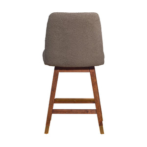 English Elm Amelia Boucle Upholstered Swivel Counterstools Set of 2 for Kitchen Island Bar B2736S00029