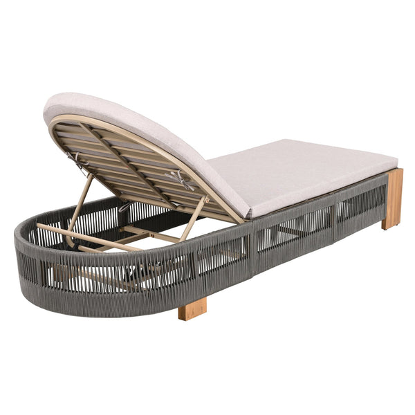 English Elm Christopher Knight Home® - Outdoor Adjustable Chaise Lounge Chair Set Of 2 - Stylish Acacia Wood With Grey Rope & Iron Accents N770P298695G002